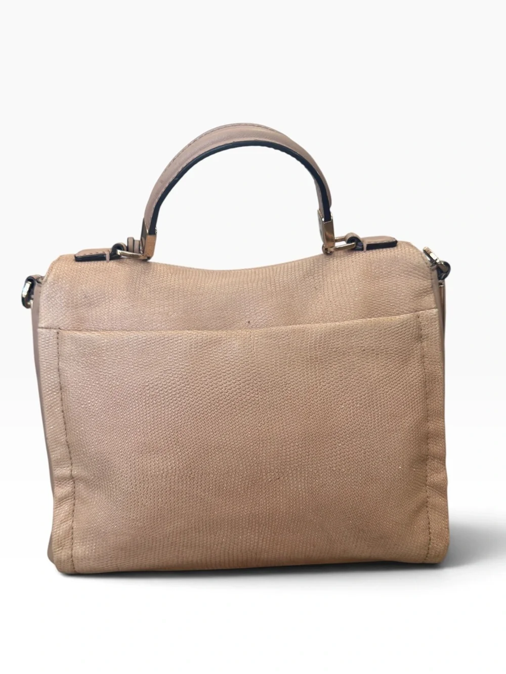 Coach Satchel Bag Beige Gold Shimmer Glitter Buff 26324 Madison Sadie Flap